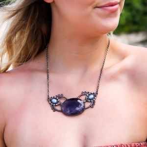 Faceted Amethyst Goddess Necklace